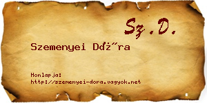 Szemenyei Dóra névjegykártya